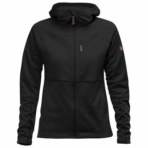 Fjallraven Women Abisko Fleece Black PH77961 Philippines